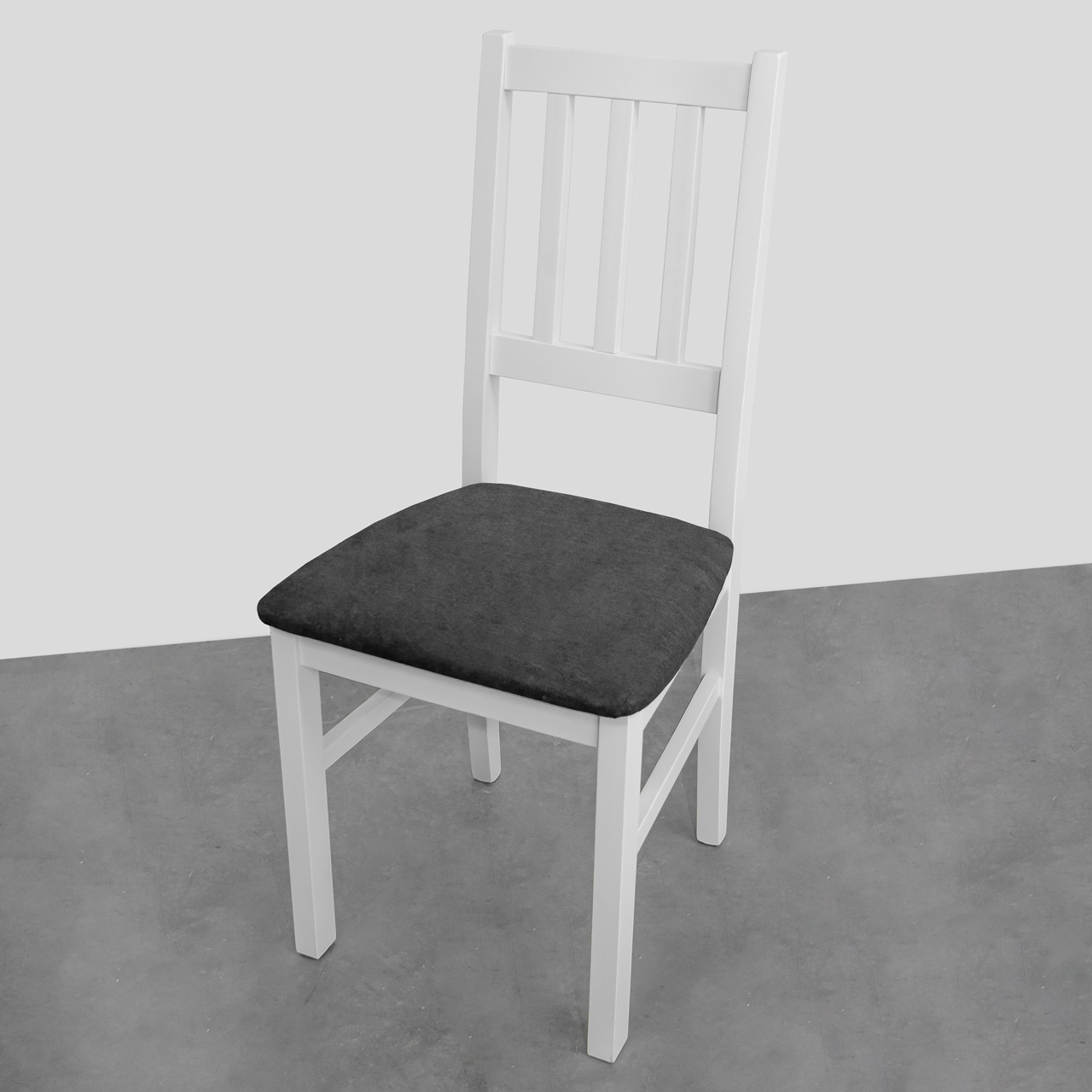 Białe krzesło tapicerowane DK4 (13) WYPRZEDAŻ