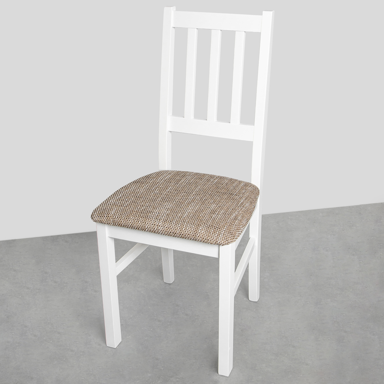 Białe krzesło do jadalni DK4 (2) WYPRZEDAŻ
