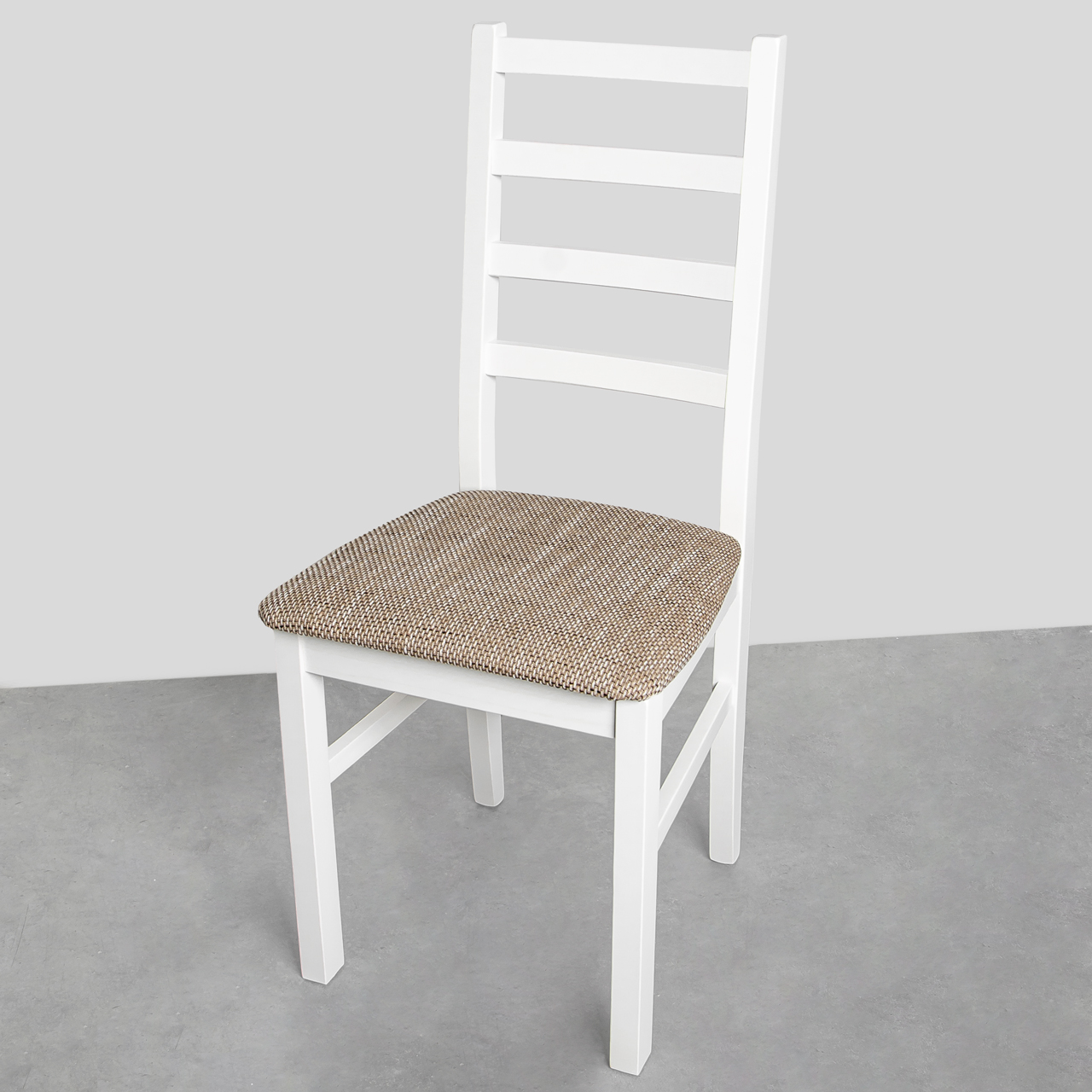 Białe tapicerowane krzesło NILO 8 biały (2) WYPRZEDAŻ
