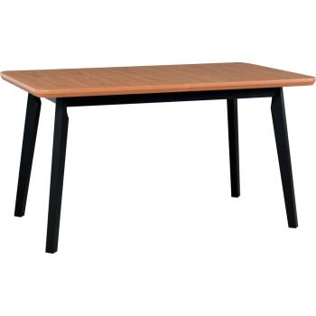 Stół OSLO 8 90x160/200 okleina dębowa / czarny
